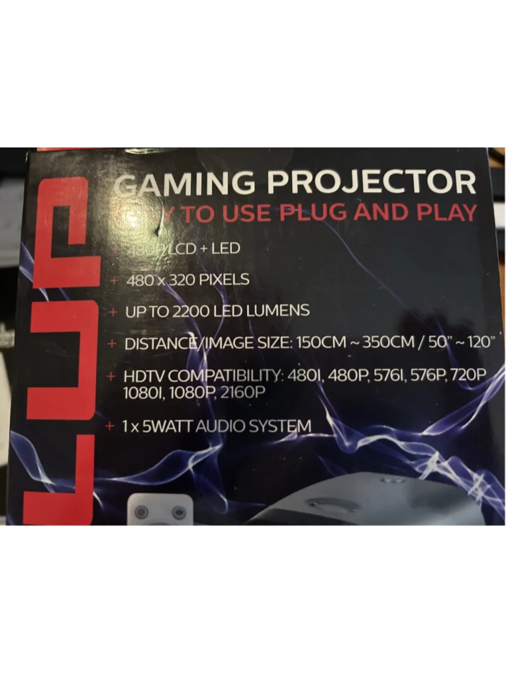 LVLUP Gaming Projector Model LU900 Silver Up to 2200 LED Pixels